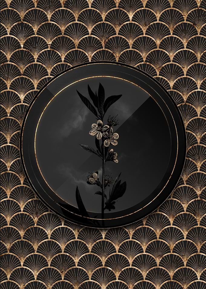 Shadow Gold Vintage Flower