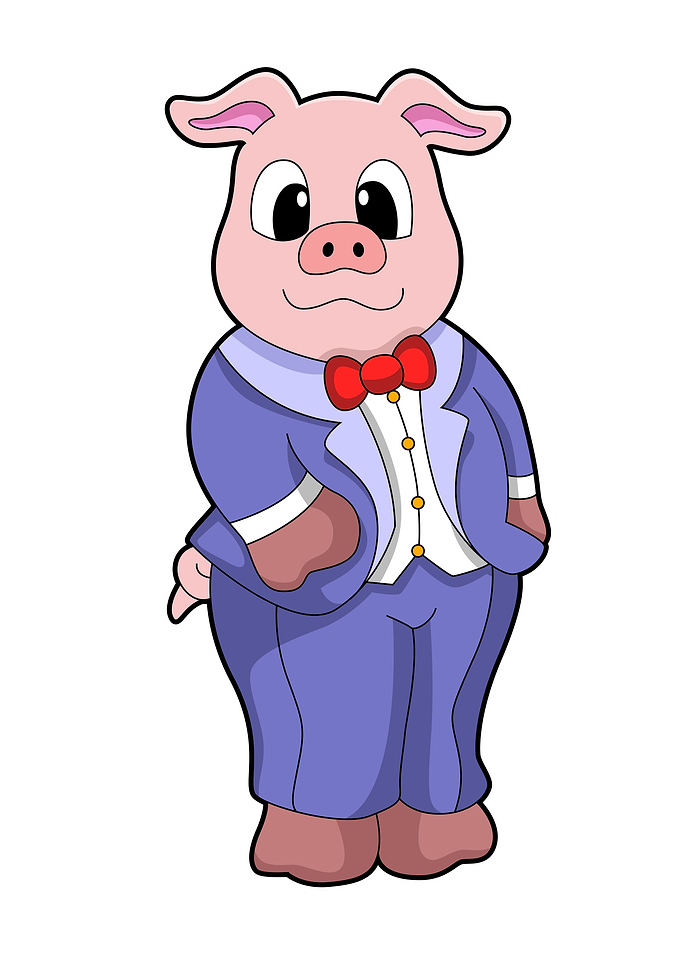 Pig Wedding Groom Bow tie
