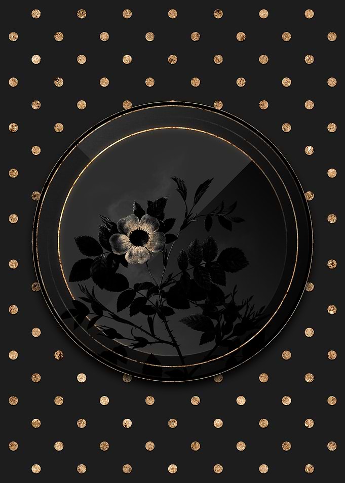 Art Deco Gold Shadowy Rose