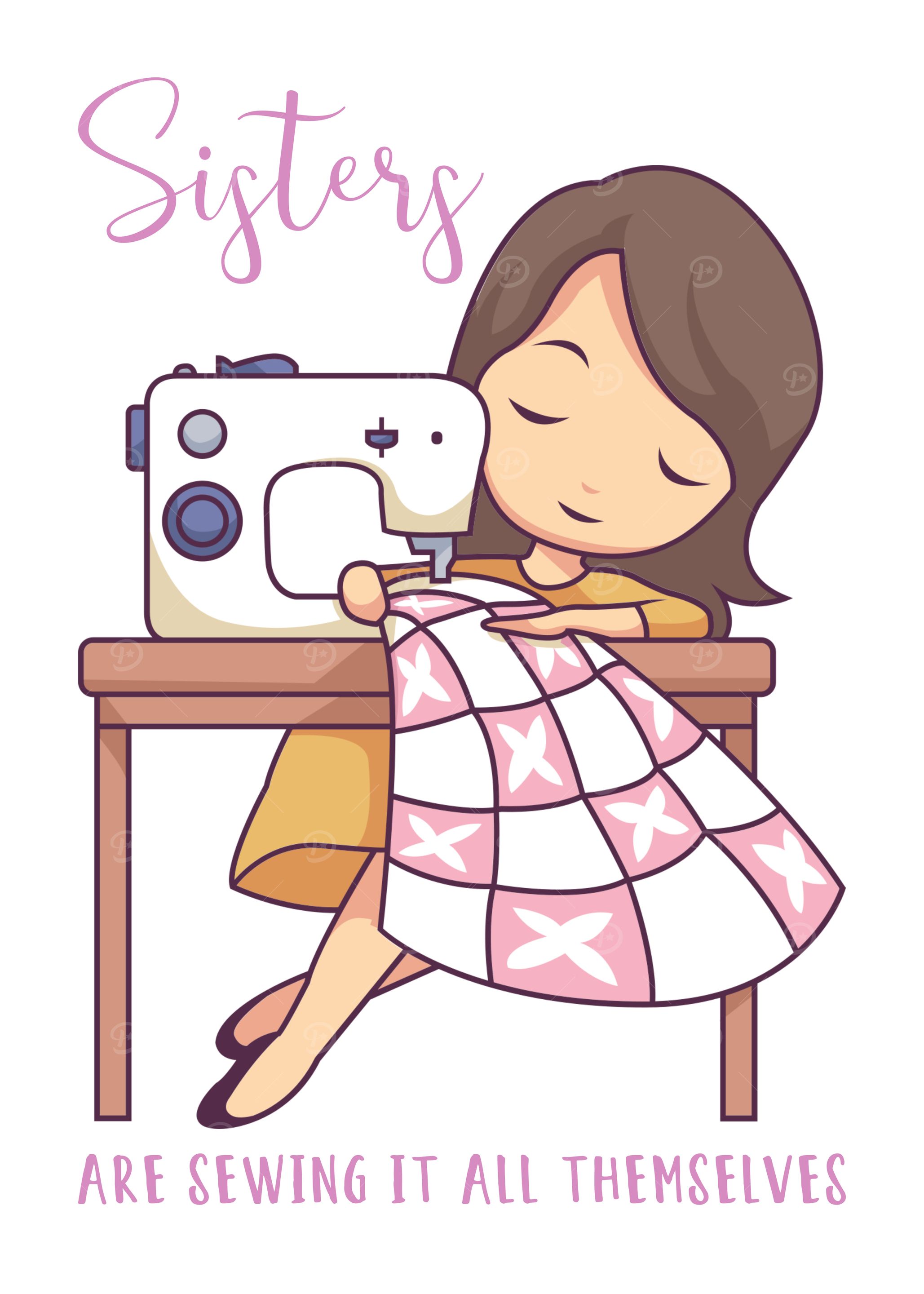 Sewing room motif