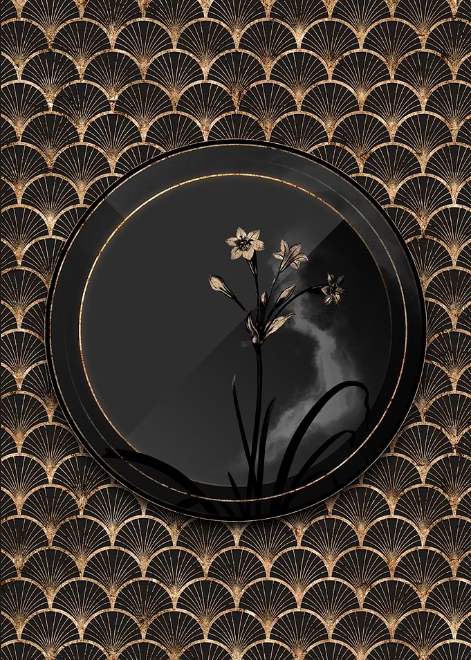 Shadowy Art Deco Flower