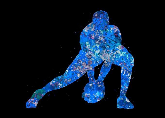 Baseball catcher blue