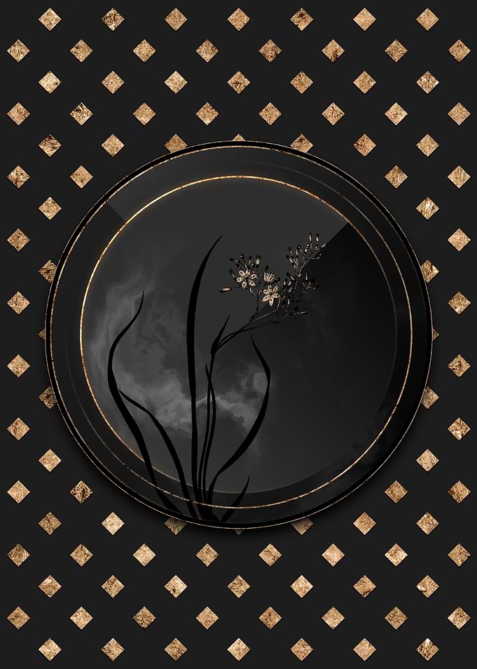 Black and Gold Flower