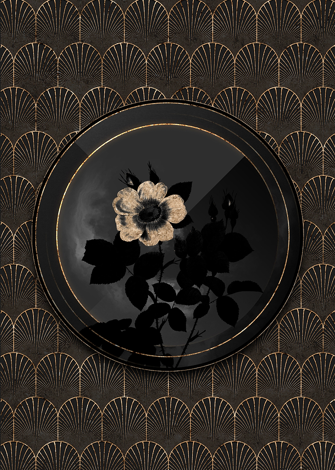Shadowy Gold Rose Flowers