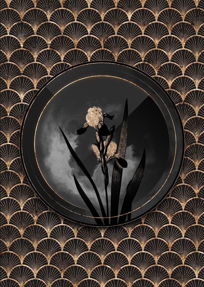 Shadow Black and Gold Iris