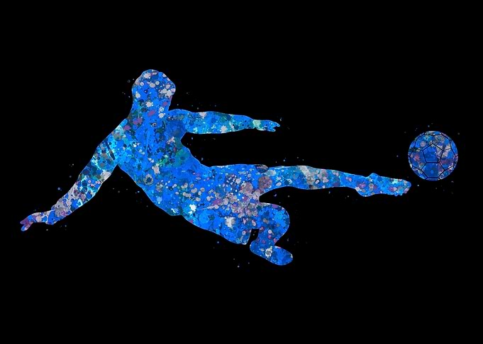 Soccer player blue