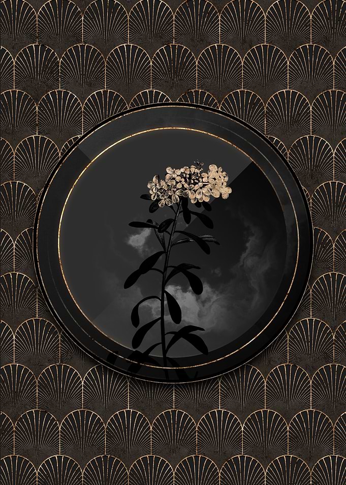 Black and Gold Florals