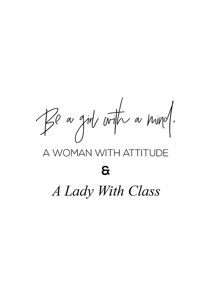Girl Quotes Wall Poster
