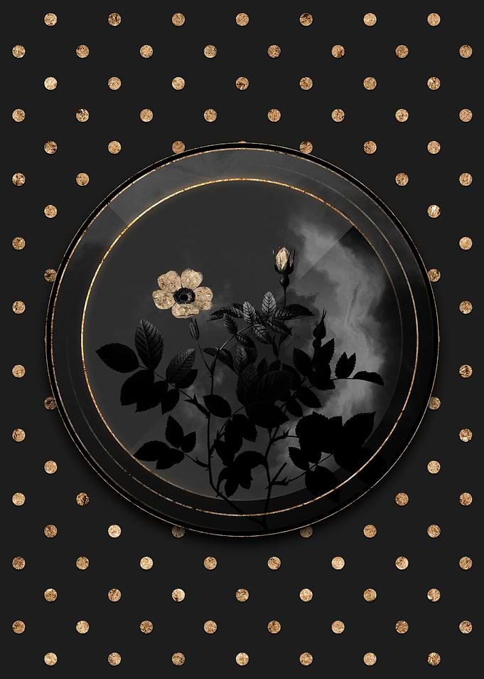 Shadowy Gold Rose Flowers