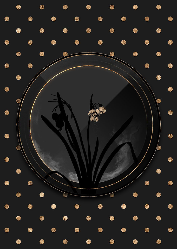 Gold Summer Snowflake Noir
