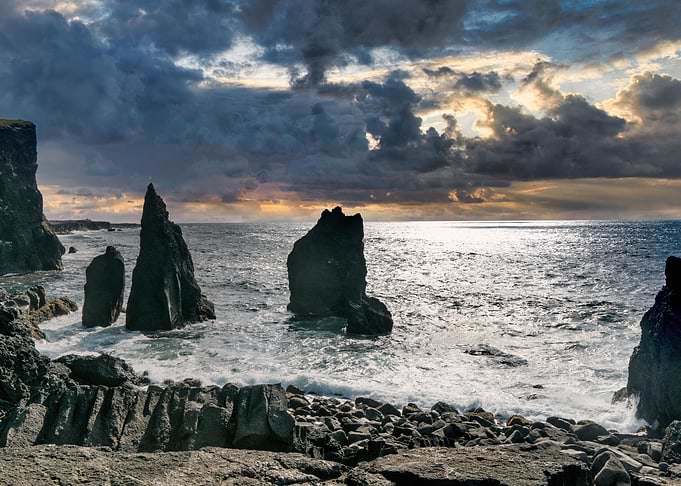 Black rocks