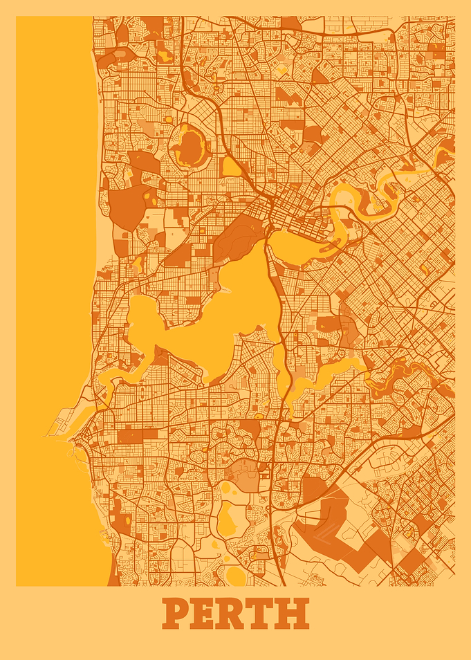 Perth Sunset City Map