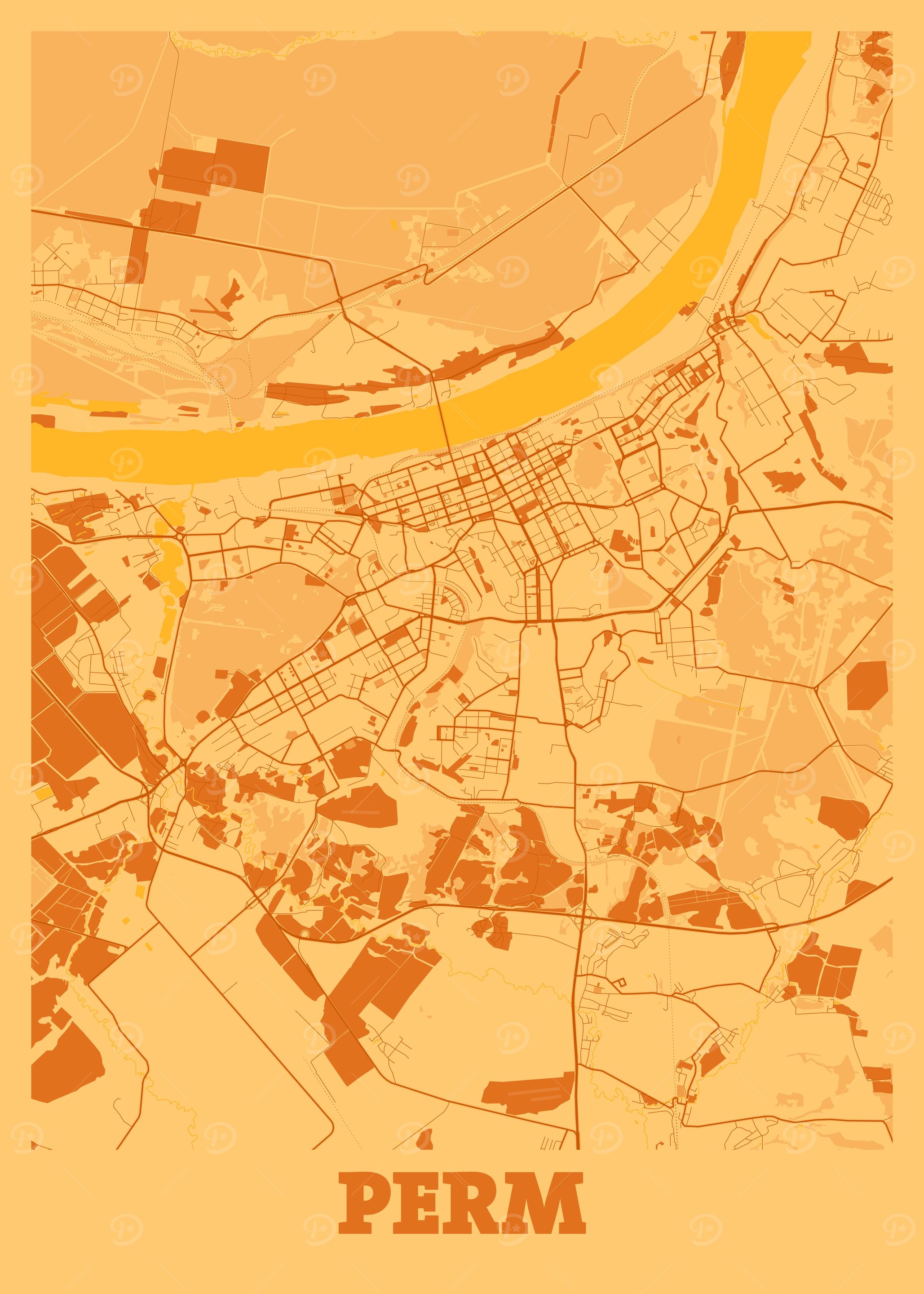 Perm Sunset City Map