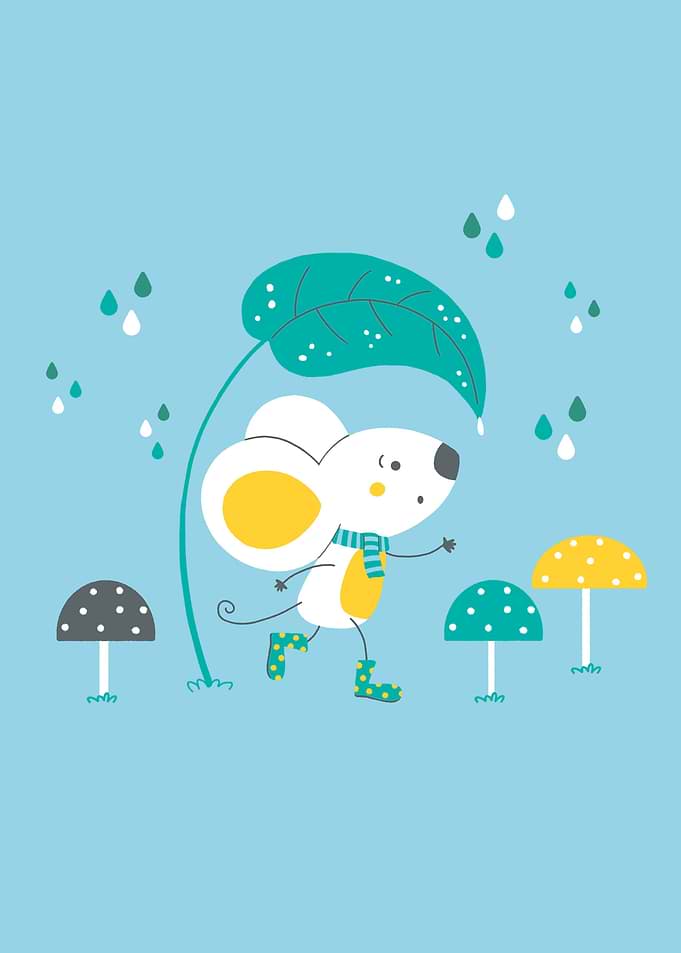 Mouse in the rain