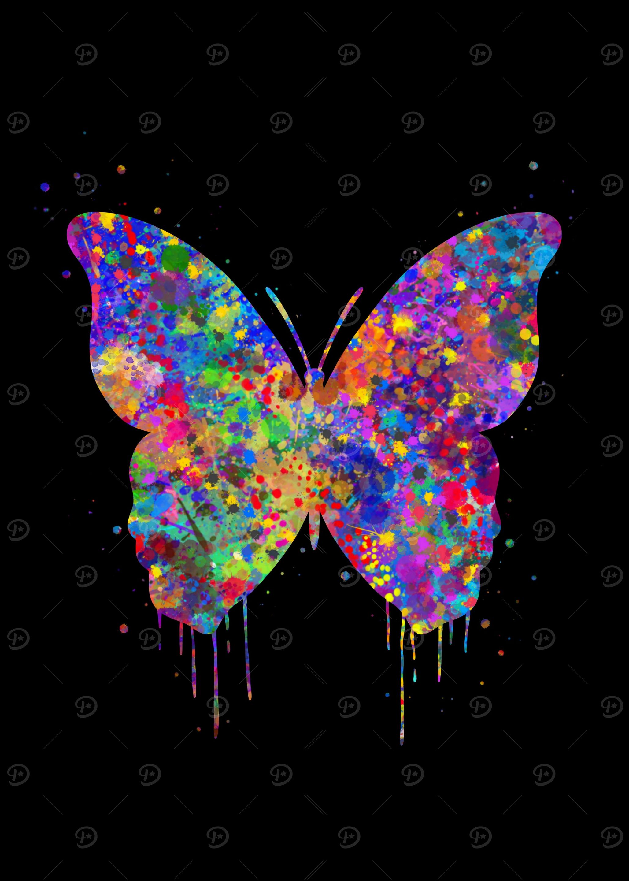 Butterfly watercolor art