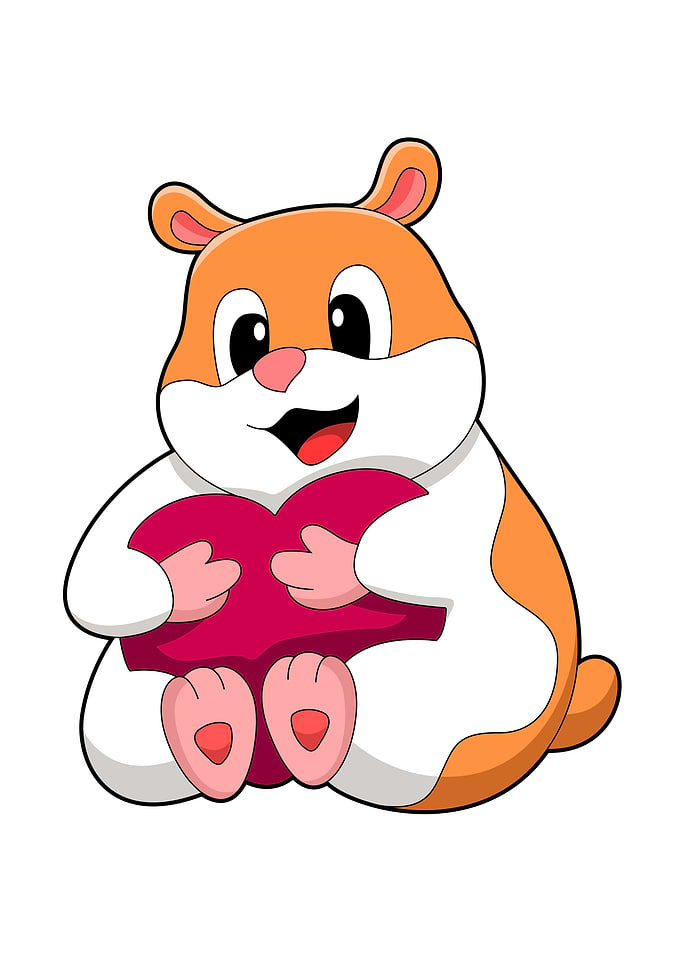 Hamster red Heart