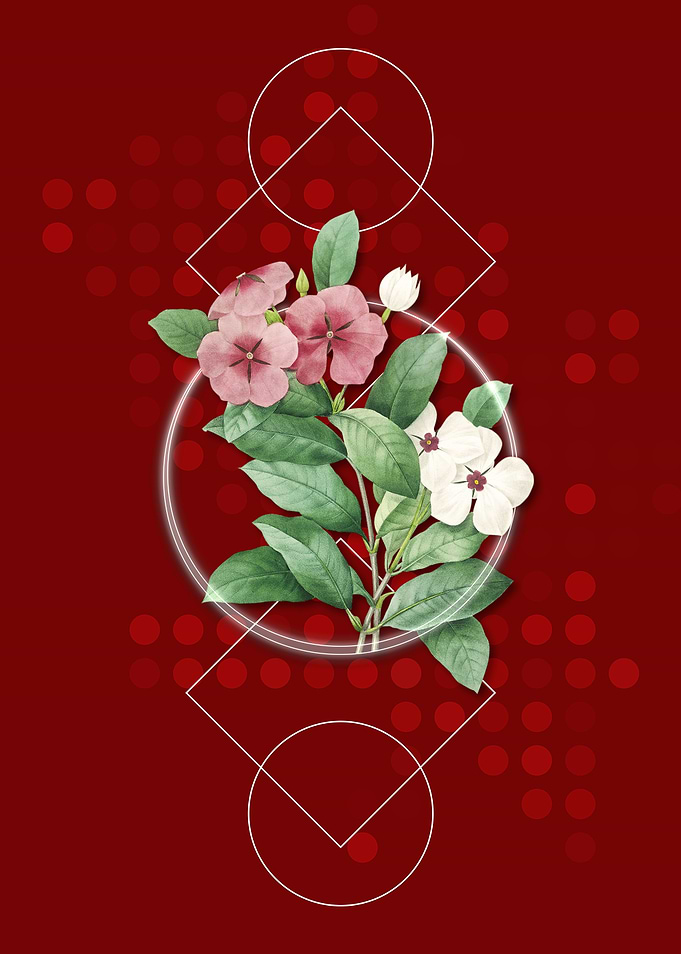 Vintage Periwinkle Flower