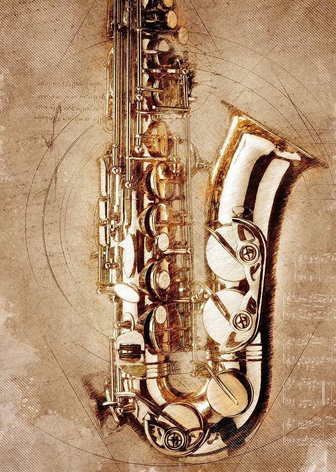 Saxophone music art