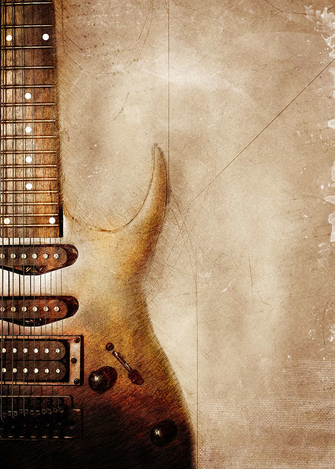 Guitar music art