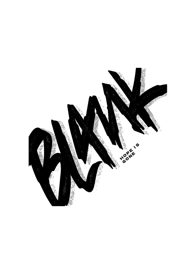 Blank word hope is gone