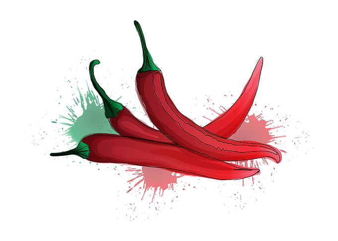 Red pepper print
