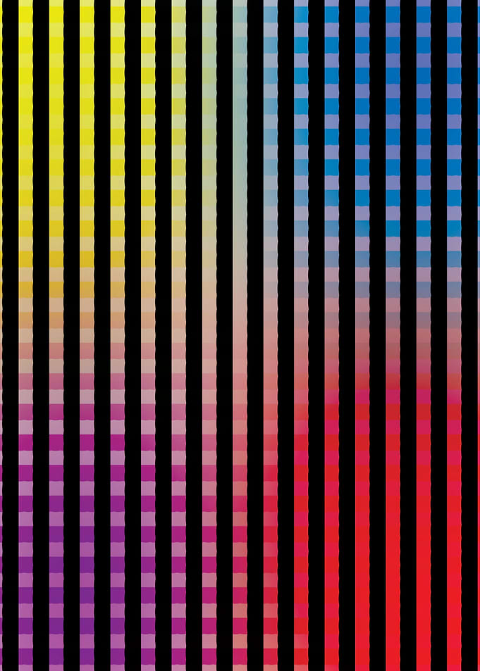 Colorful lines illusion
