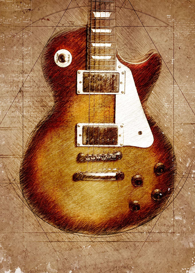 Guitar music art