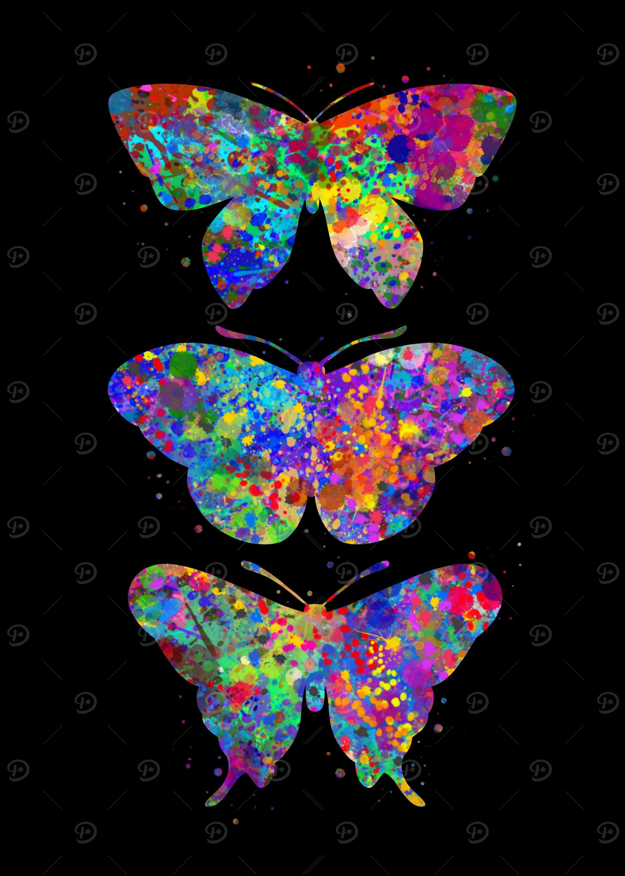 Butterflies watercolor art