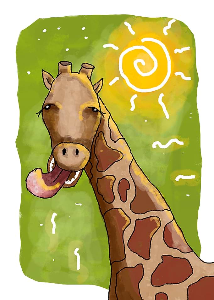 giraffe painting