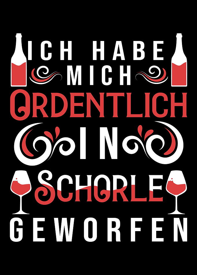 Lustiger Rotwein Spruch