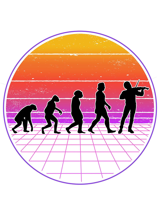 Violin Evolution Vaporwave