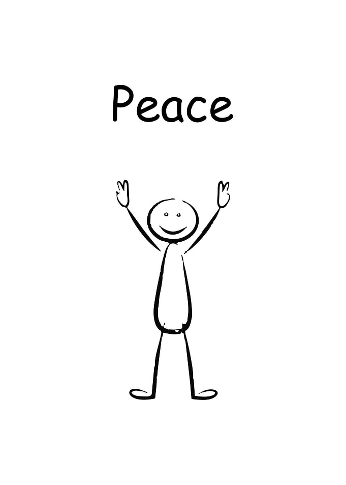 peace stickman emoji
