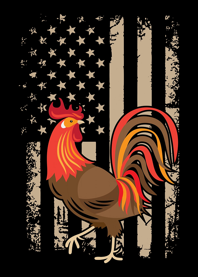 Rooster Flag Rooster Chick