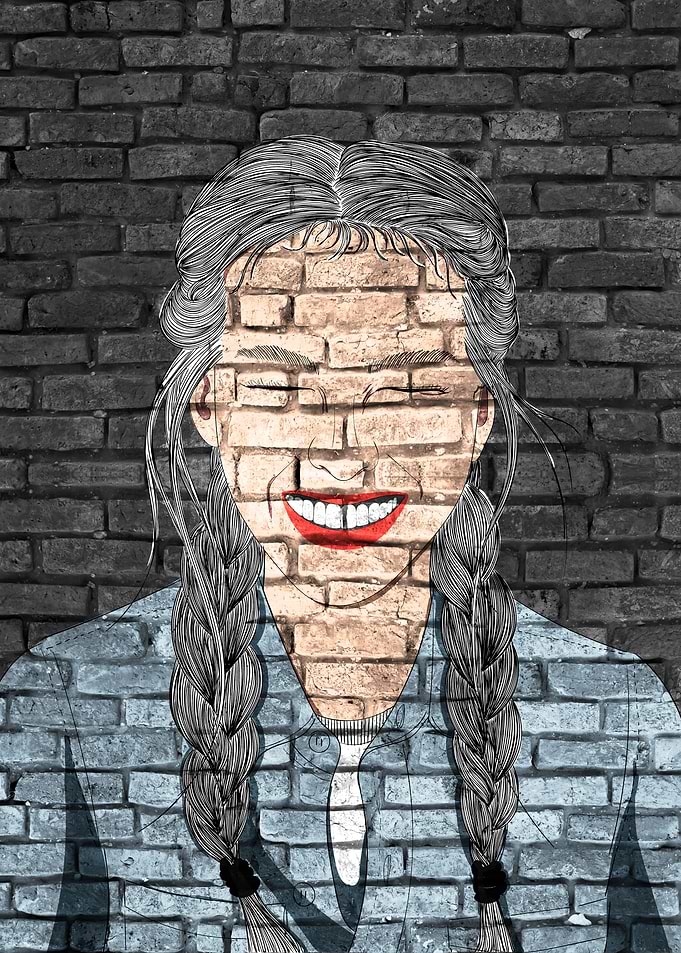 Lovely Girl Graffiti Art
