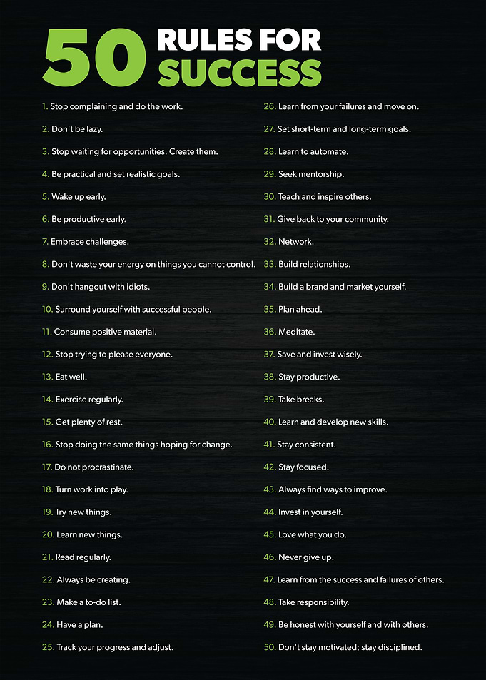 50 Rules For Success