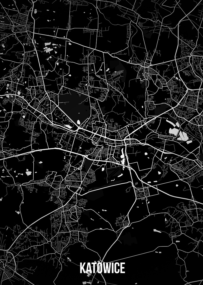 Katowice dark map