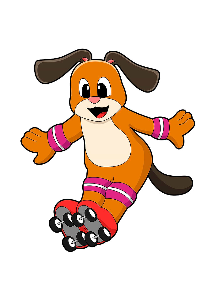 Dog Inline skaters