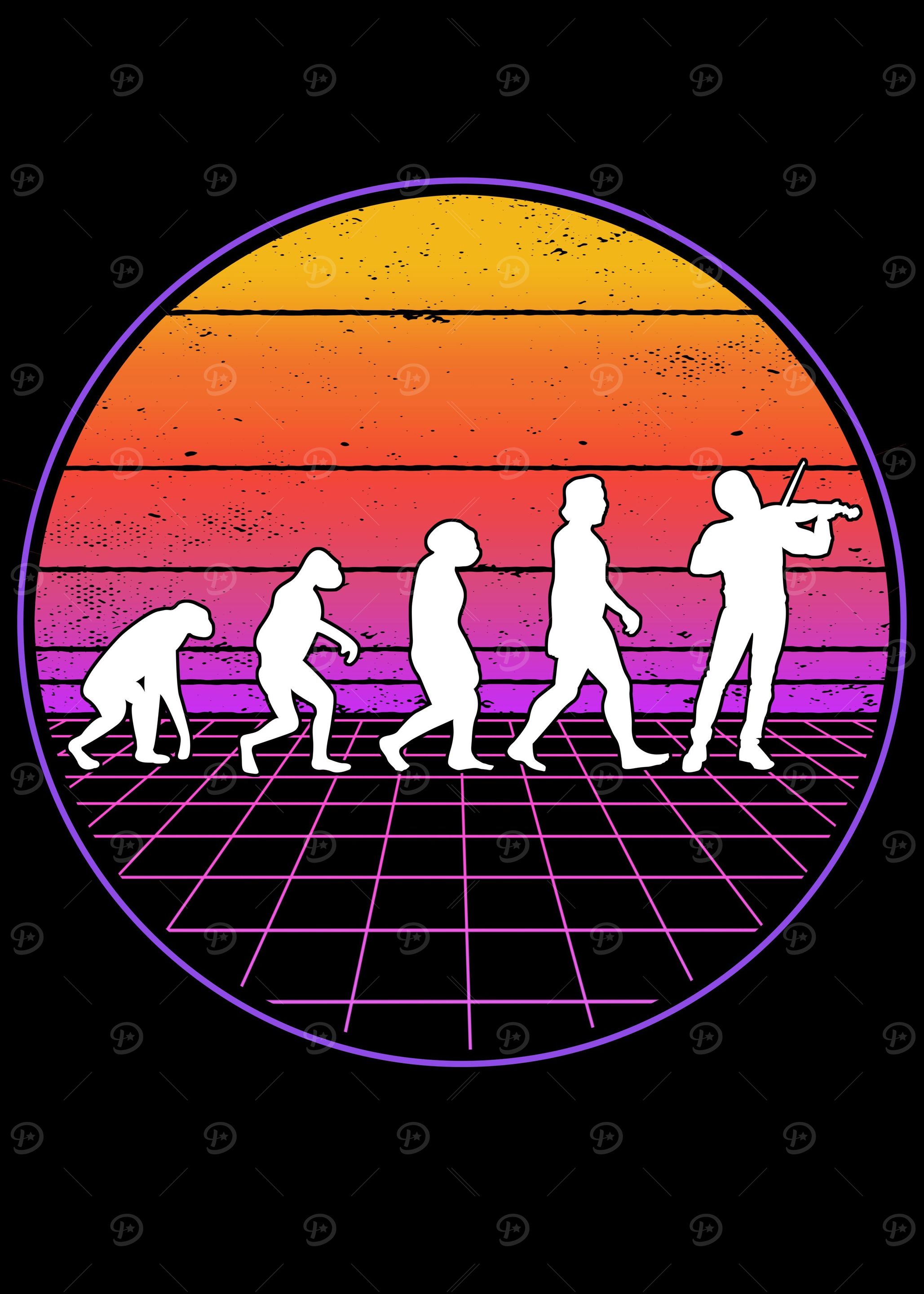 Violin Evolution Vaporwave