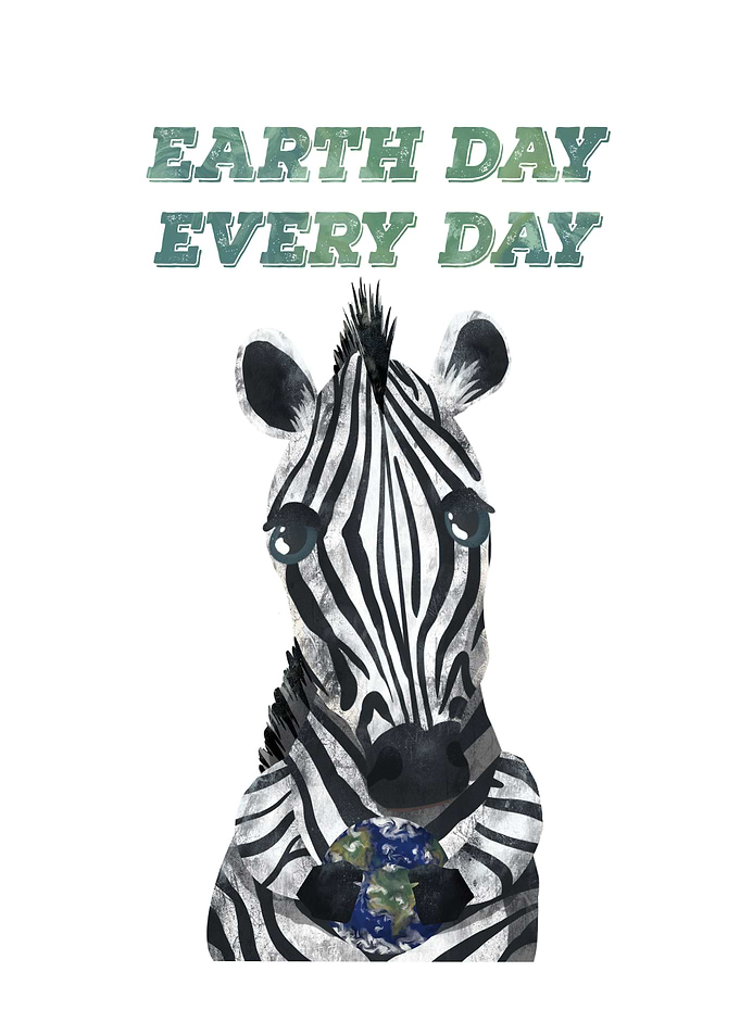 Earth day Zebra