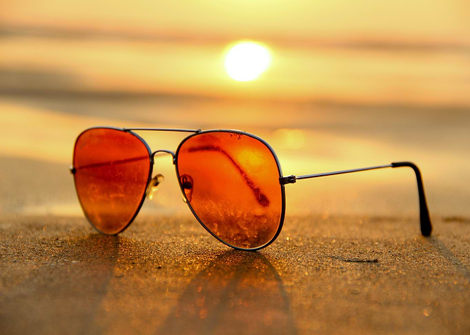 face eye orange sunset