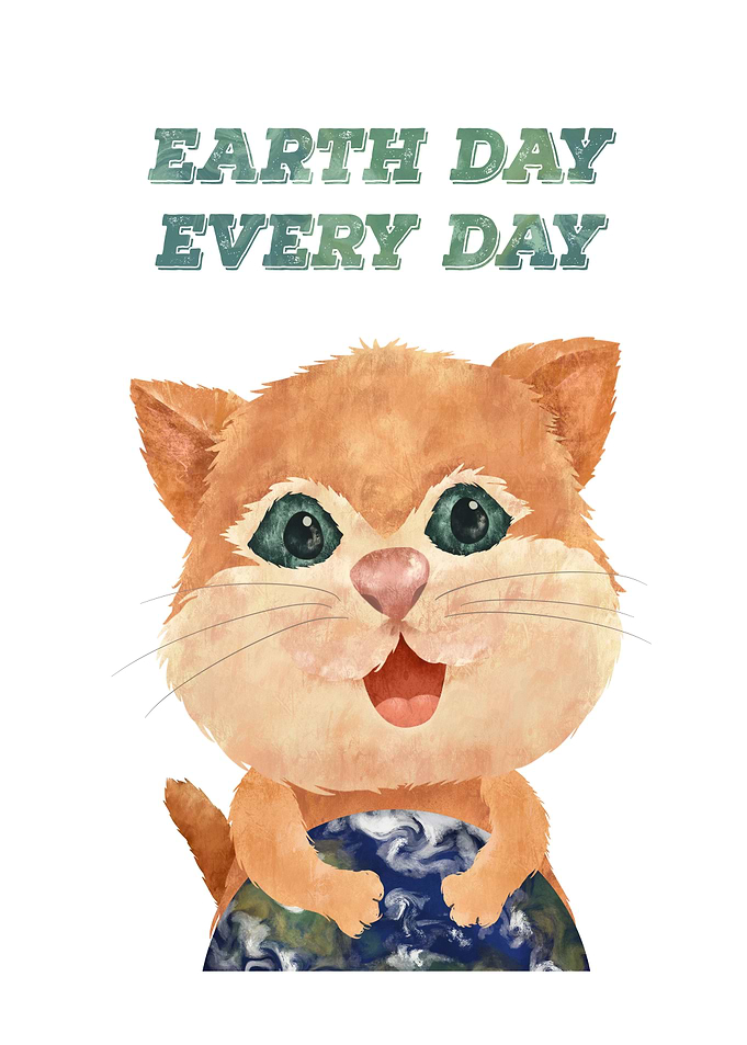 Earth day Cat