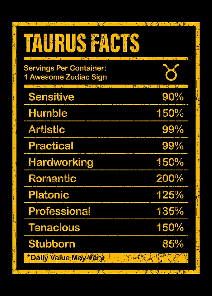 Taurus Facts Apparel For M