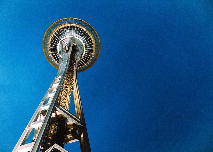Space Needle At Dusk
