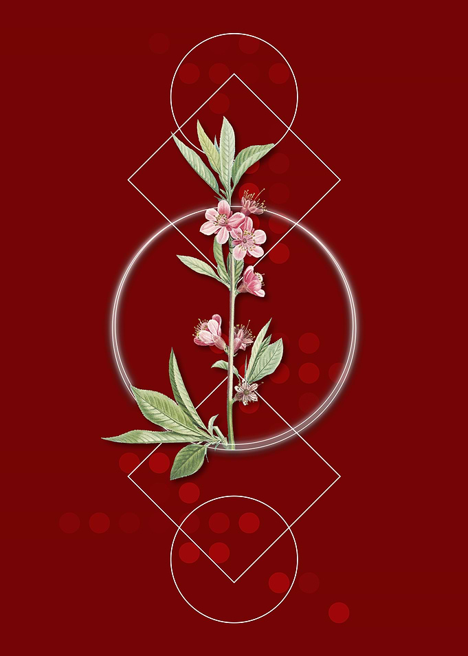 Vintage Pink Flower Branch