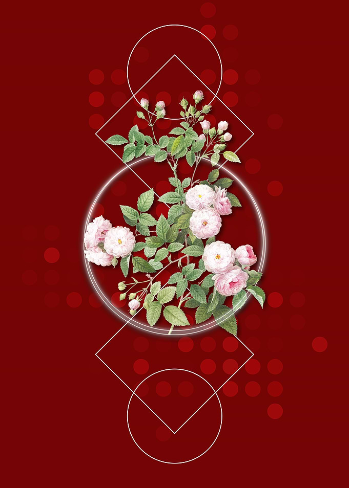 Vintage Pink Baby Roses