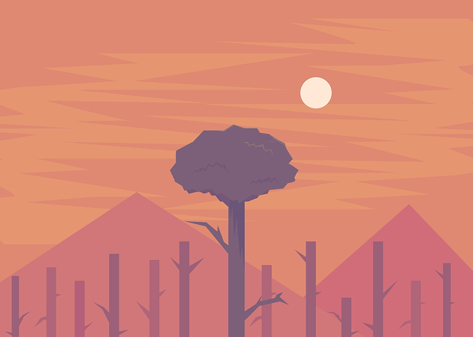 broken forest minimalist