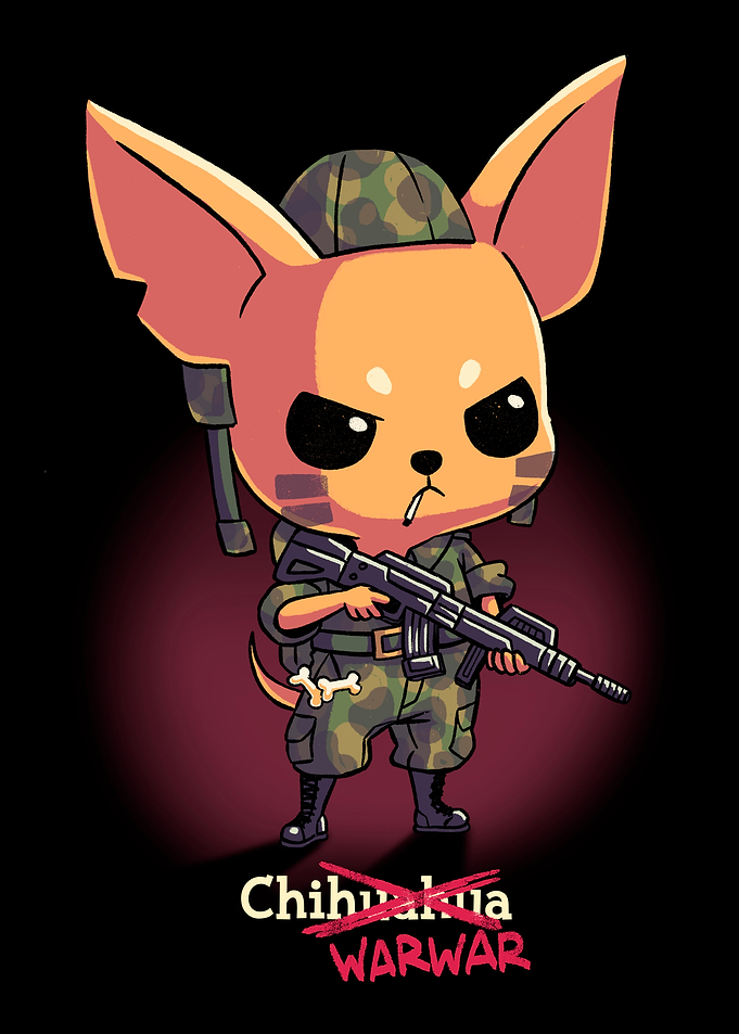 Cute Chihuahua Dog Soldier
