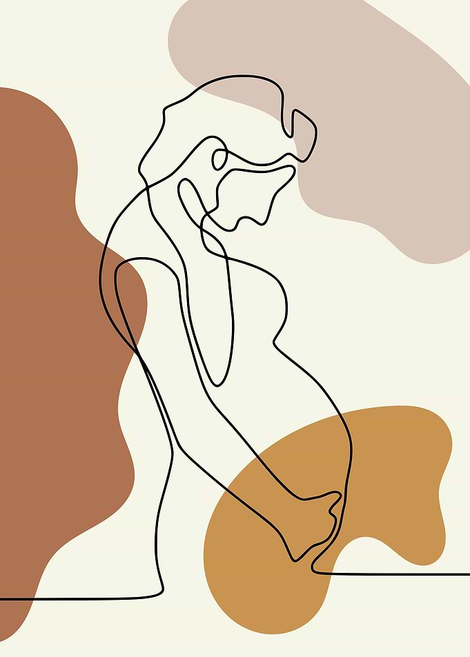 pregnant woman abstract