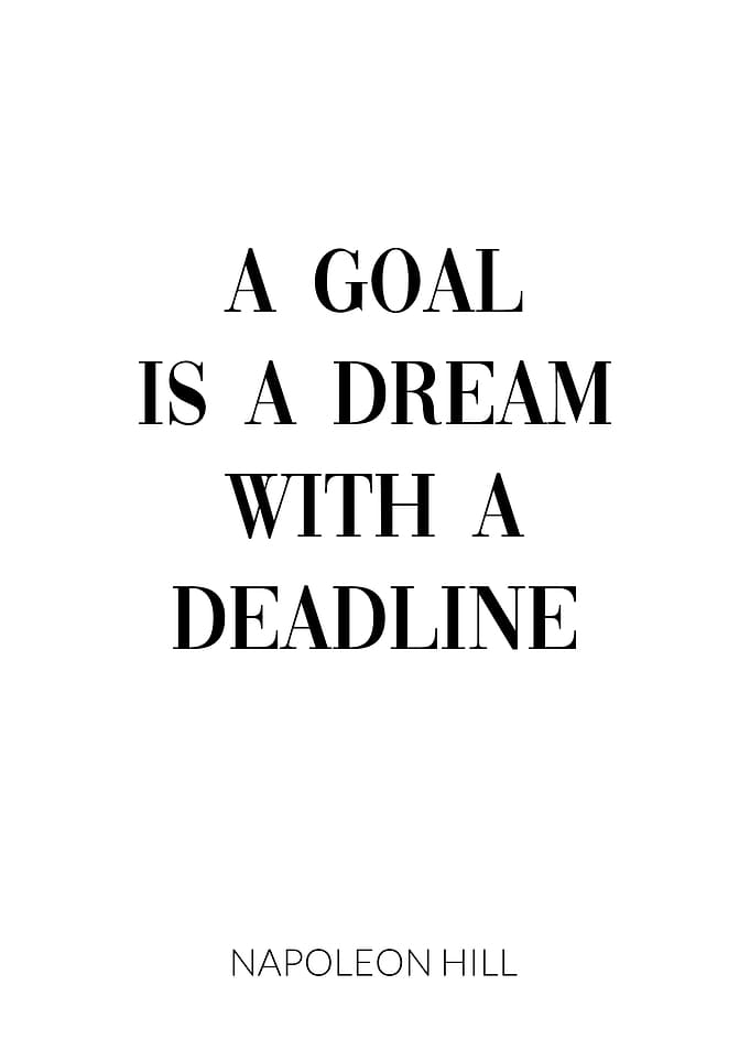 Napoleon Hill Quote Goal