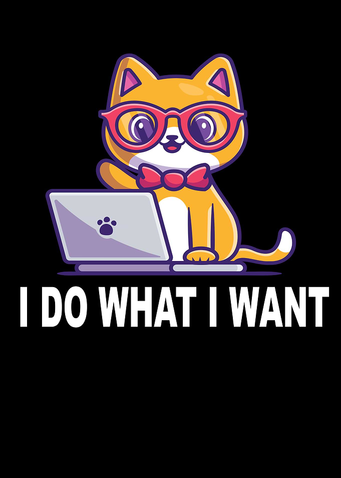 Nerd cat I Do What I Want